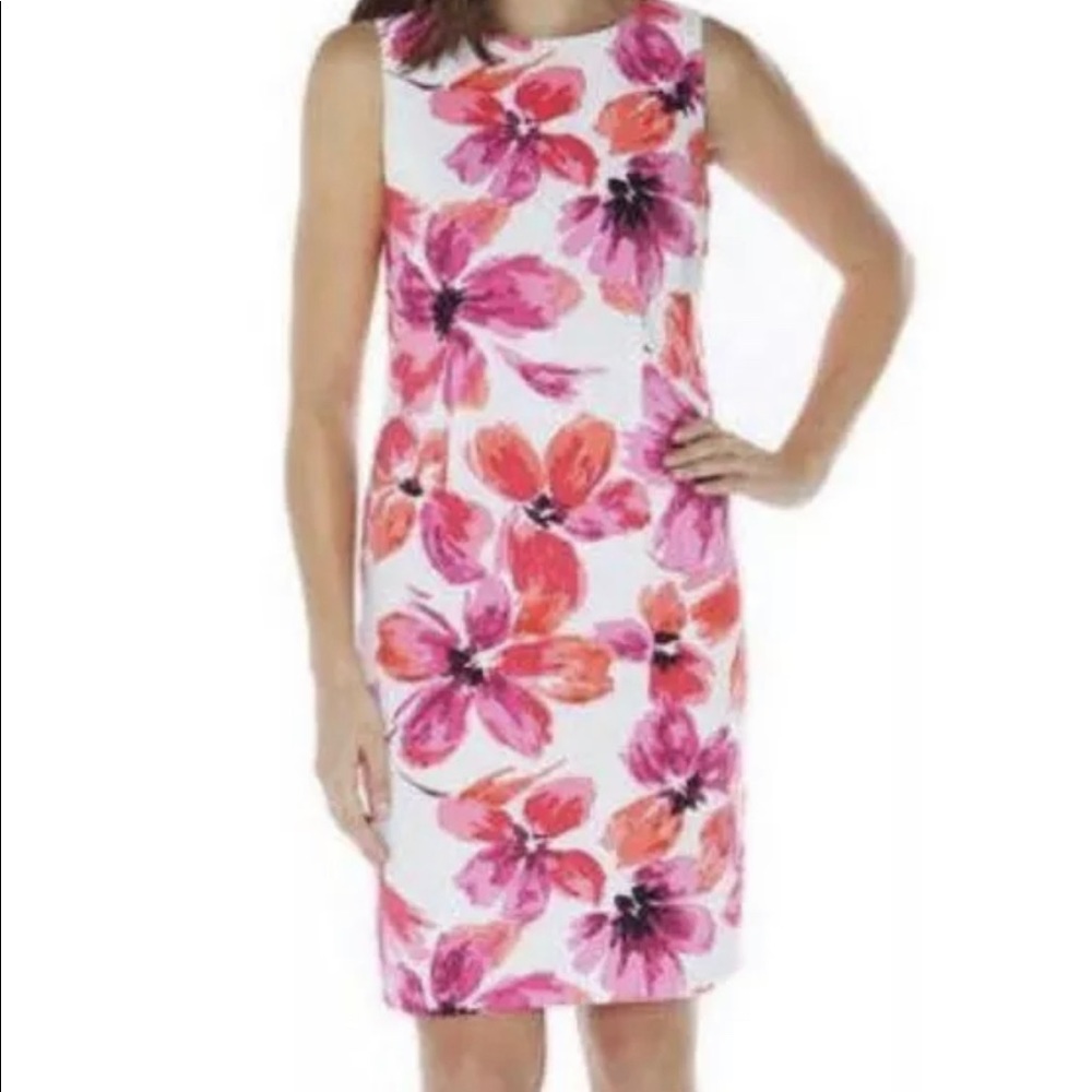 Mario Serrani Womens Sleeveless Fitted Shift Dress